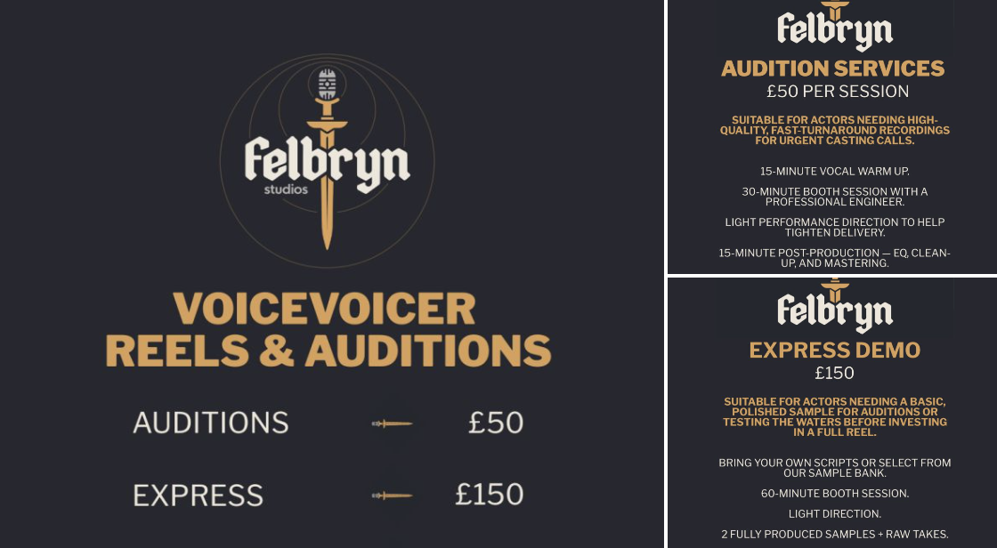 Voiceover Casting & Recording at Felbryn Studios